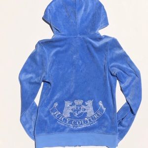 Juicy Couture Baby Blue Zip Up Hoodie
